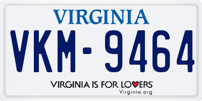 VA license plate VKM9464