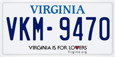 VA license plate VKM9470