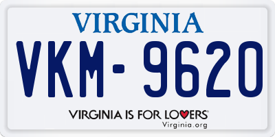 VA license plate VKM9620