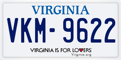 VA license plate VKM9622