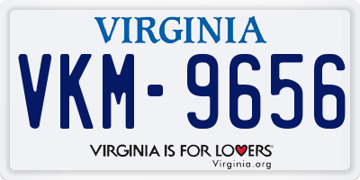 VA license plate VKM9656