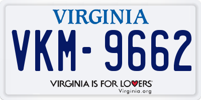 VA license plate VKM9662