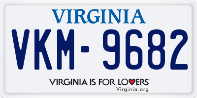 VA license plate VKM9682