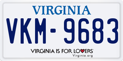 VA license plate VKM9683