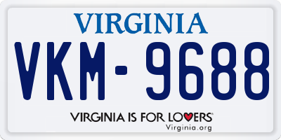 VA license plate VKM9688
