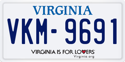VA license plate VKM9691
