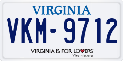 VA license plate VKM9712