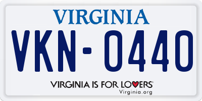 VA license plate VKN0440