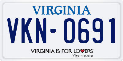 VA license plate VKN0691