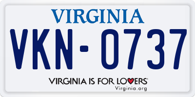 VA license plate VKN0737