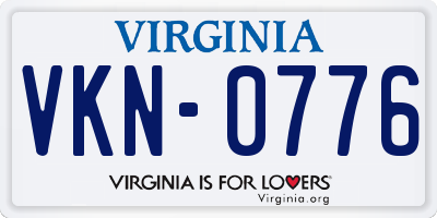 VA license plate VKN0776