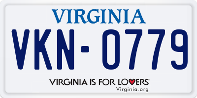 VA license plate VKN0779