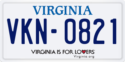 VA license plate VKN0821