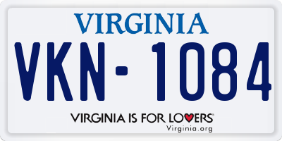 VA license plate VKN1084
