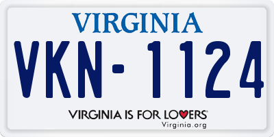 VA license plate VKN1124
