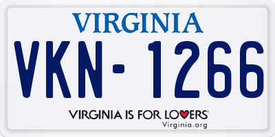 VA license plate VKN1266