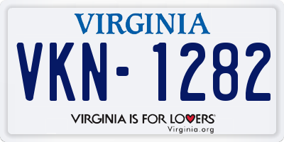 VA license plate VKN1282