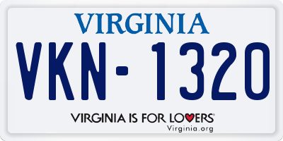 VA license plate VKN1320