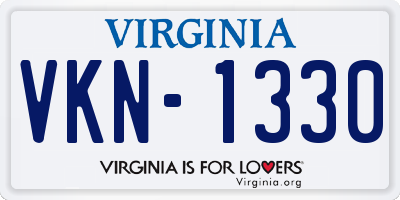 VA license plate VKN1330