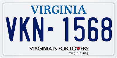 VA license plate VKN1568