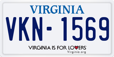 VA license plate VKN1569