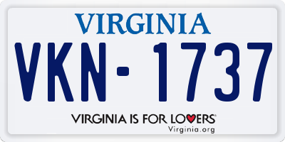 VA license plate VKN1737