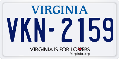 VA license plate VKN2159