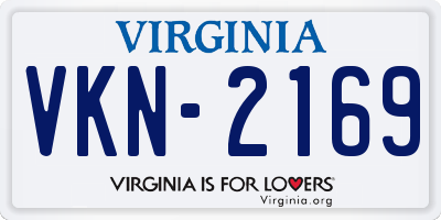 VA license plate VKN2169