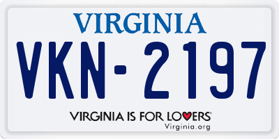 VA license plate VKN2197