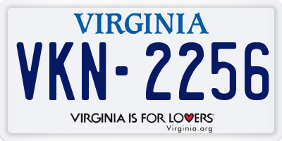 VA license plate VKN2256