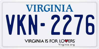 VA license plate VKN2276