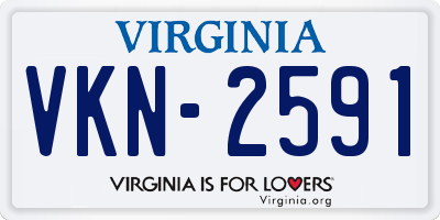 VA license plate VKN2591