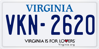 VA license plate VKN2620