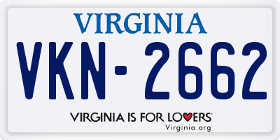VA license plate VKN2662