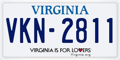 VA license plate VKN2811