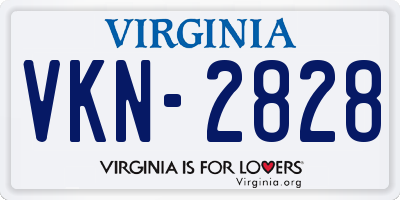 VA license plate VKN2828