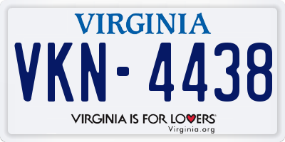 VA license plate VKN4438