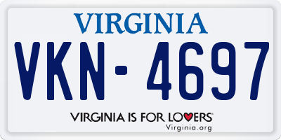 VA license plate VKN4697