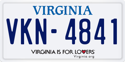 VA license plate VKN4841