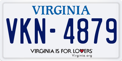 VA license plate VKN4879