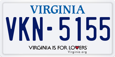VA license plate VKN5155