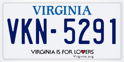 VA license plate VKN5291