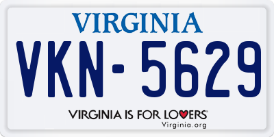 VA license plate VKN5629
