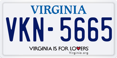 VA license plate VKN5665