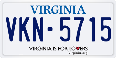 VA license plate VKN5715