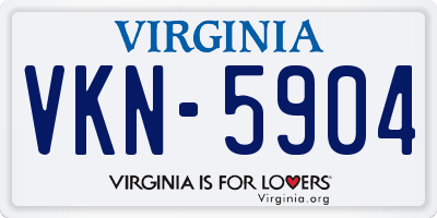 VA license plate VKN5904