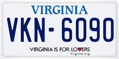 VA license plate VKN6090