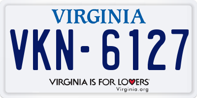 VA license plate VKN6127