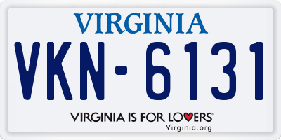 VA license plate VKN6131
