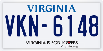 VA license plate VKN6148